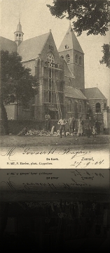 Zoersel Werken aan de kerk 1904